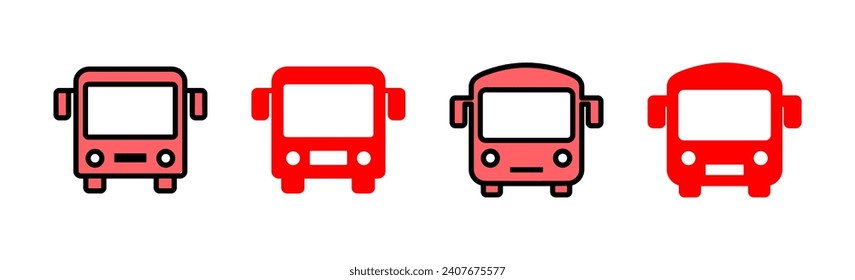 Bus icon set illustration. bus sign and symbol. transport symbol