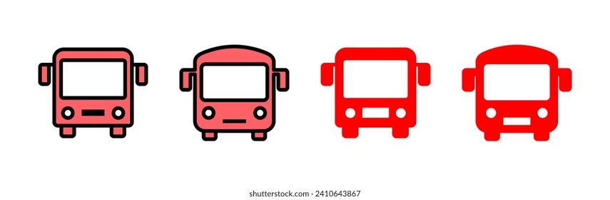 Bus icon set illustration. bus sign and symbol. transport symbol