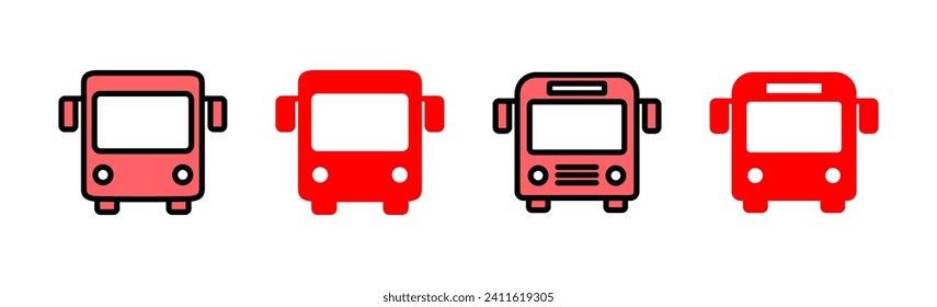 Bus icon set illustration. bus sign and symbol. transport symbol