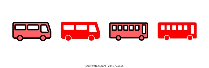 Bus icon set illustration. bus sign and symbol. transport symbol