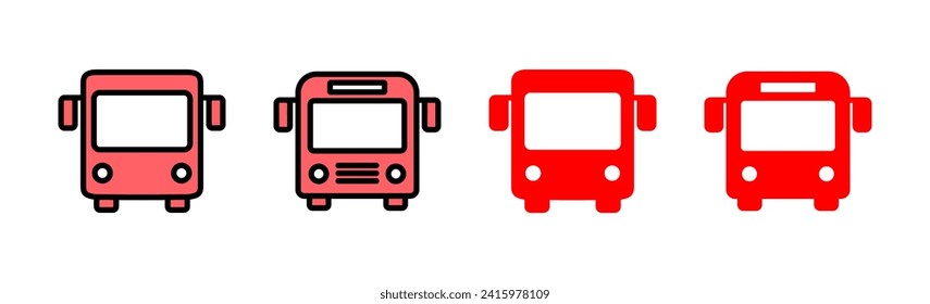 Bus icon set illustration. bus sign and symbol. transport symbol