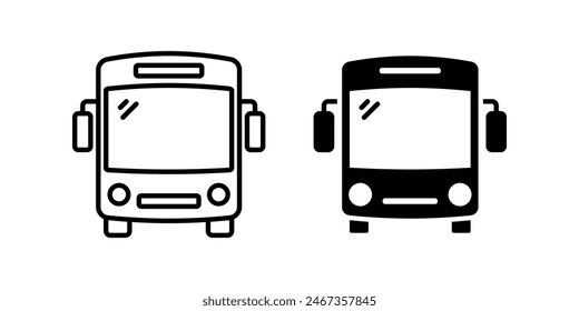 Bus-Icon-Set. für mobiles Konzept und Webdesign. Vektorillustration