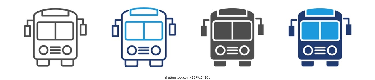 ícone de barramento definir vários estilos