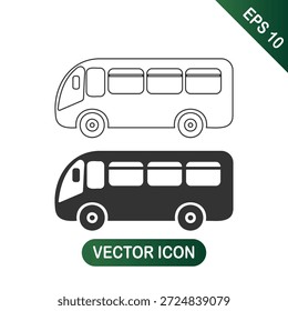 Bus-Icon-Set für öffentliche Verkehrsmittel