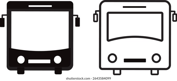bus icon set. bus sign and symbol,Concept for transportation,Different Transport icons car, vector, illustration, 
