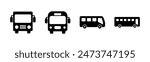 Bus icon set. bus vector icon