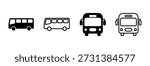 Bus icon set. bus vector icon