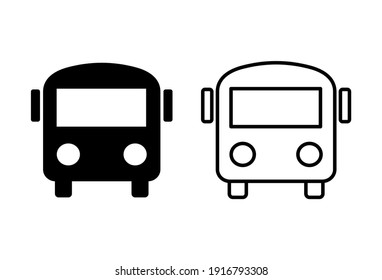 Bus icon set. bus vector icon