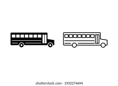 Bus icon set. bus vector icon