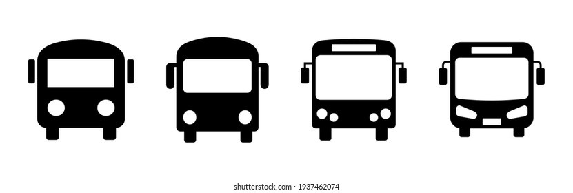 Bus icon set. bus vector icon