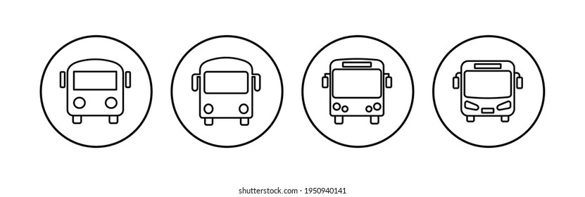 Bus icon set. bus vector icon