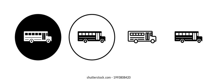 Bus icon set. bus vector icon