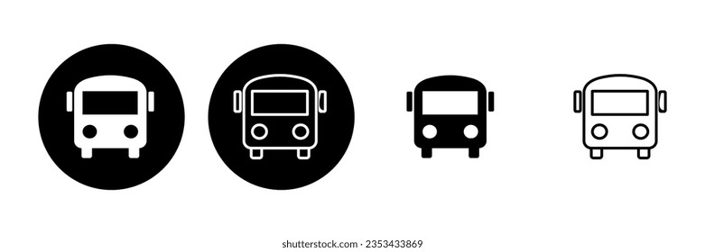 Bus icon set. bus vector icon