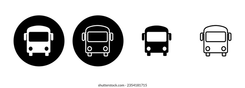 Bus icon set. bus vector icon