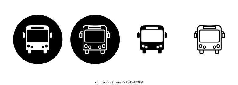 Bus icon set. bus vector icon