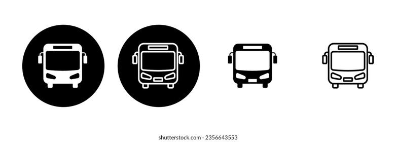 Bus icon set. bus vector icon