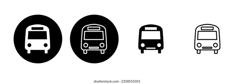 Bus icon set. bus vector icon