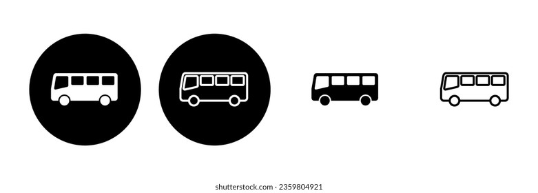 Bus icon set. bus vector icon