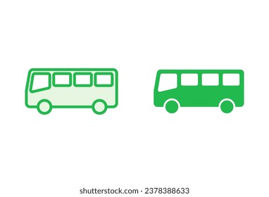 Bus icon set. bus vector icon