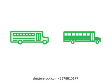 Bus icon set. bus vector icon