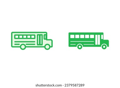 Bus icon set. bus vector icon