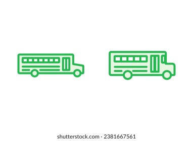 Bus icon set. bus vector icon