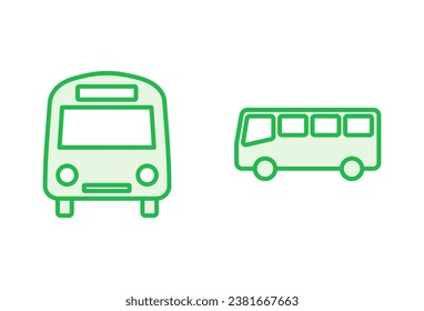 Bus icon set. bus vector icon