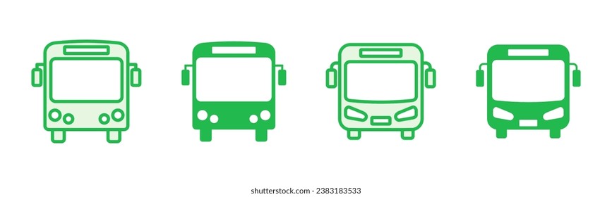 Bus icon set. bus vector icon