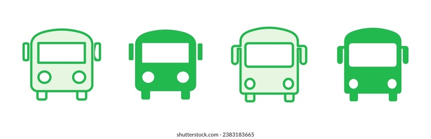 Bus icon set. bus vector icon