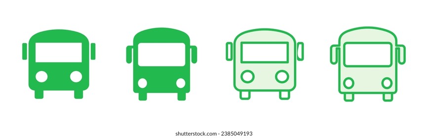 Bus icon set. bus vector icon