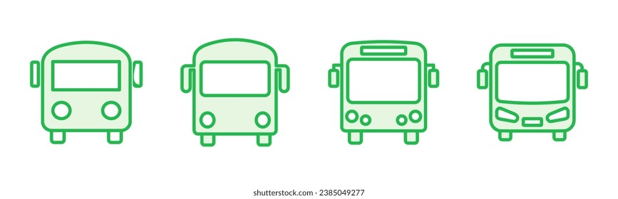 Bus icon set. bus vector icon