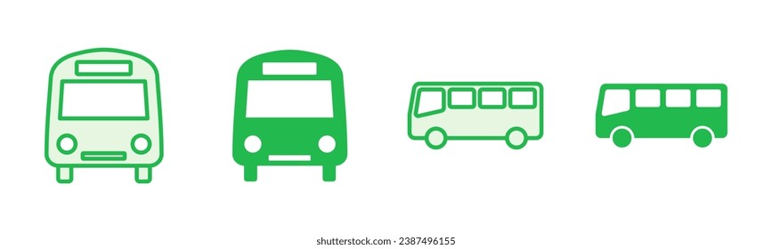 Bus icon set. bus vector icon