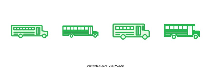 Bus icon set. bus vector icon