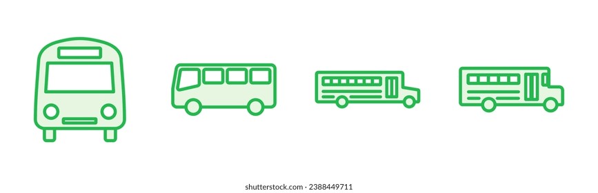 Bus icon set. bus vector icon