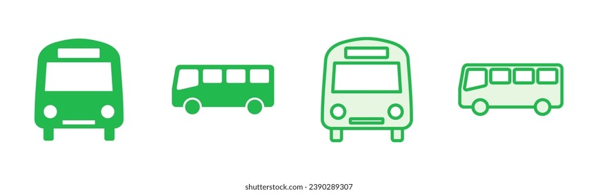 Bus icon set. bus vector icon