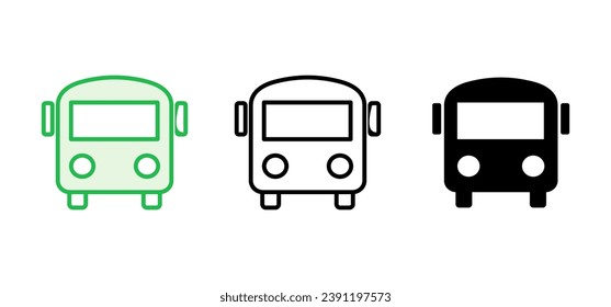 Bus icon set. bus vector icon