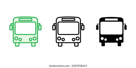 Bus icon set. bus vector icon