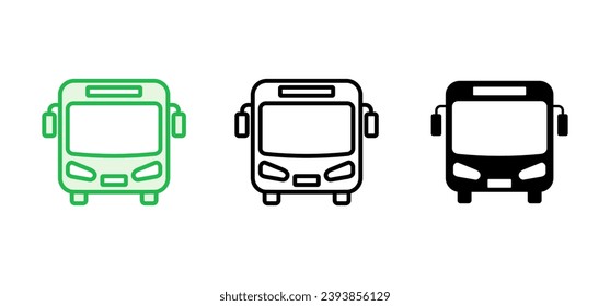 Bus icon set. bus vector icon