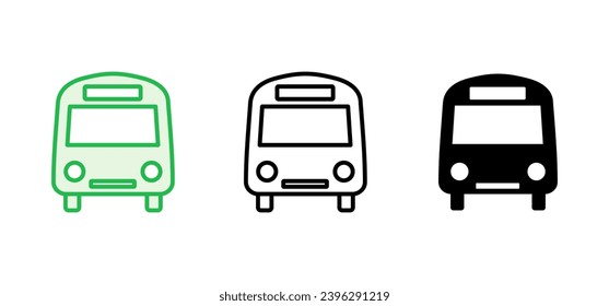 Bus icon set. bus vector icon