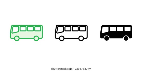 Bus icon set. bus vector icon