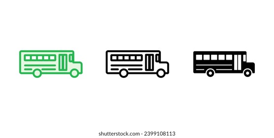 Bus icon set. bus vector icon