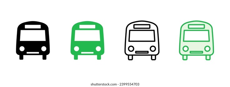 Bus icon set. bus vector icon