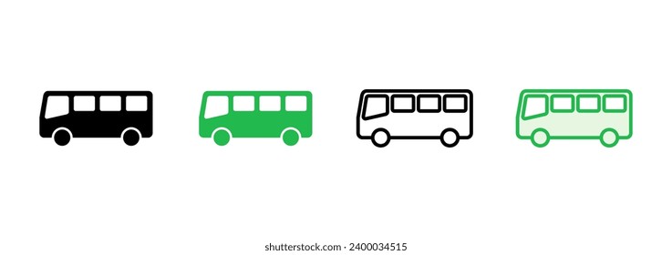 Bus icon set. bus vector icon