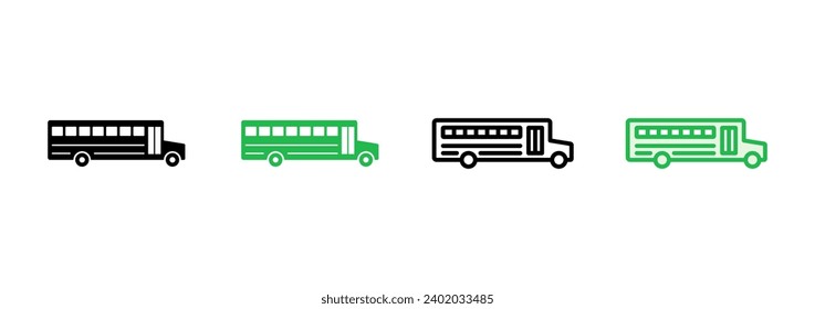 Bus icon set. bus vector icon