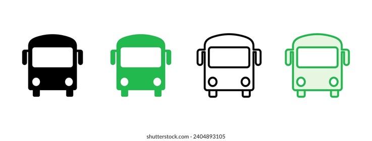 Bus icon set. bus vector icon