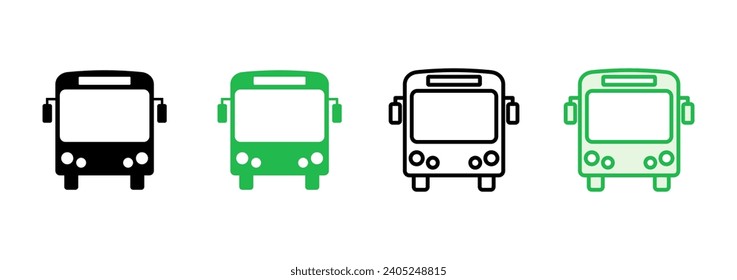 Bus icon set. bus vector icon