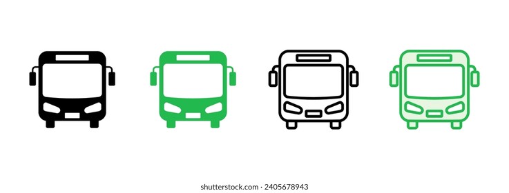 Bus icon set. bus vector icon