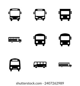 Bus icon set. bus vector icon