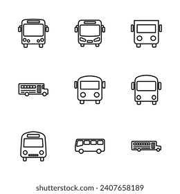 Bus icon set. bus vector icon