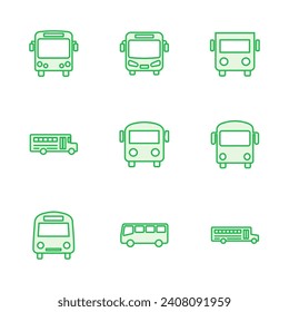 Bus icon set. bus vector icon